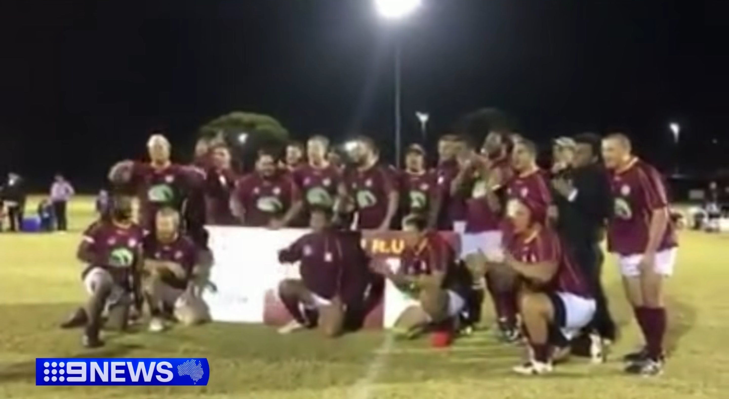 Local rugby team, as seen in a news broadcast video dated March 11, 2024 | Source: Facebook/9NewsPerth