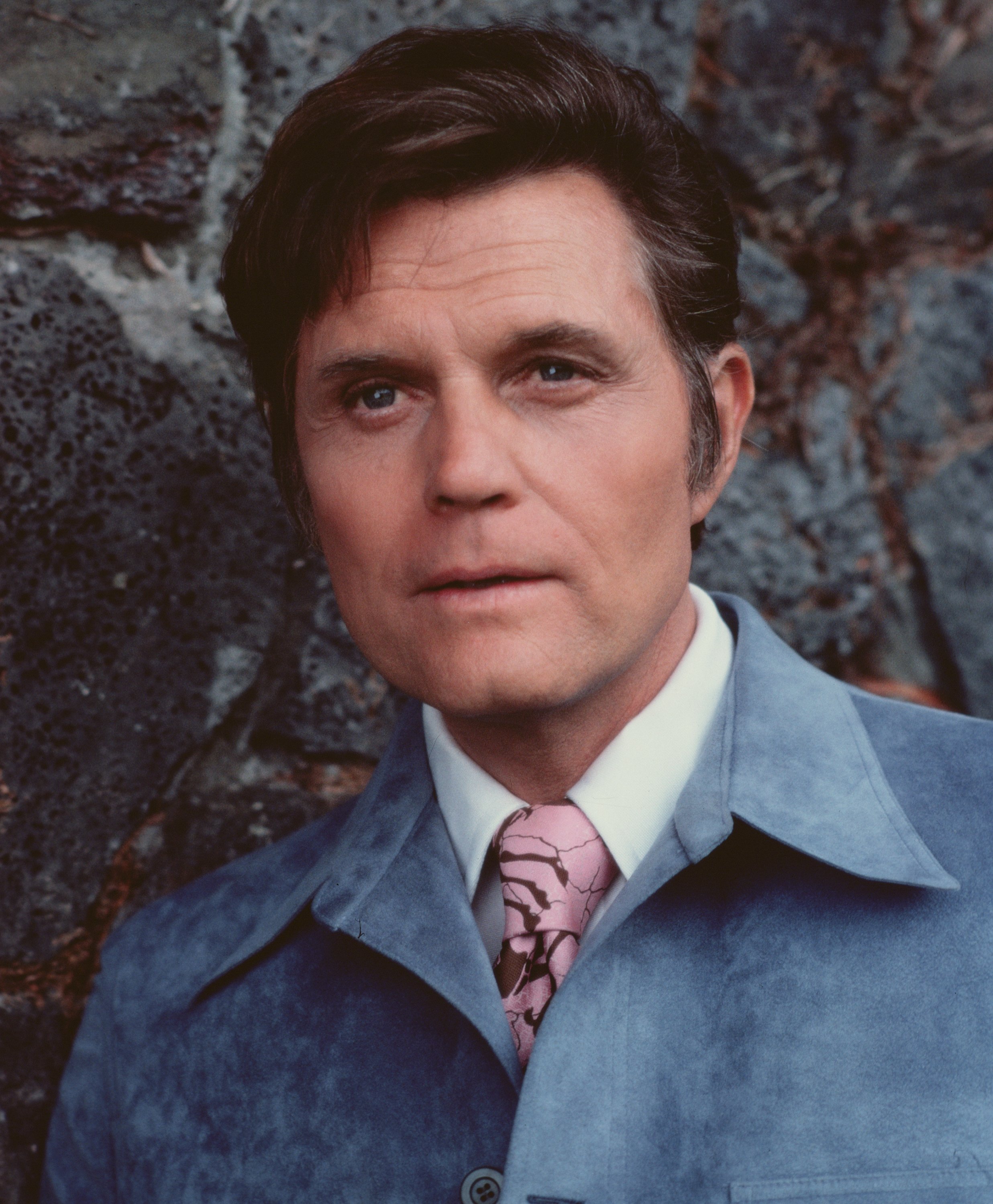 American actor Jack Lord (born John Joseph Patrick Ryan), in character as Steve McGarrett, in a scene from an episode of the television police crime drama 'Hawaii Five-O,' 1979. | Source: Getty Images