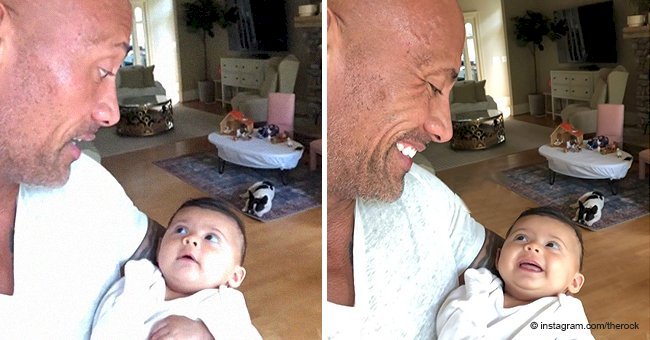 Dwayne 'The Rock' Johnson has the cutest conversation with his daughter during mealtime