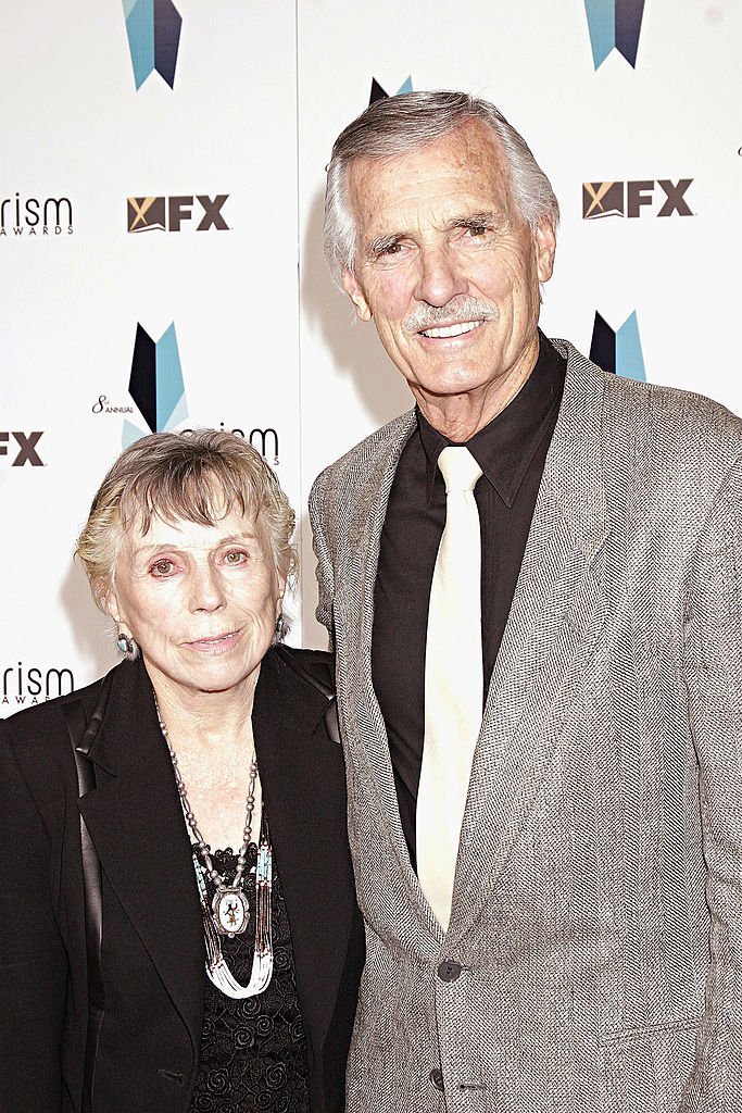 Dennis Weaver and his wife Gerry Stowell on April 29, 2004 in Hollywood, California | Source: Getty Images