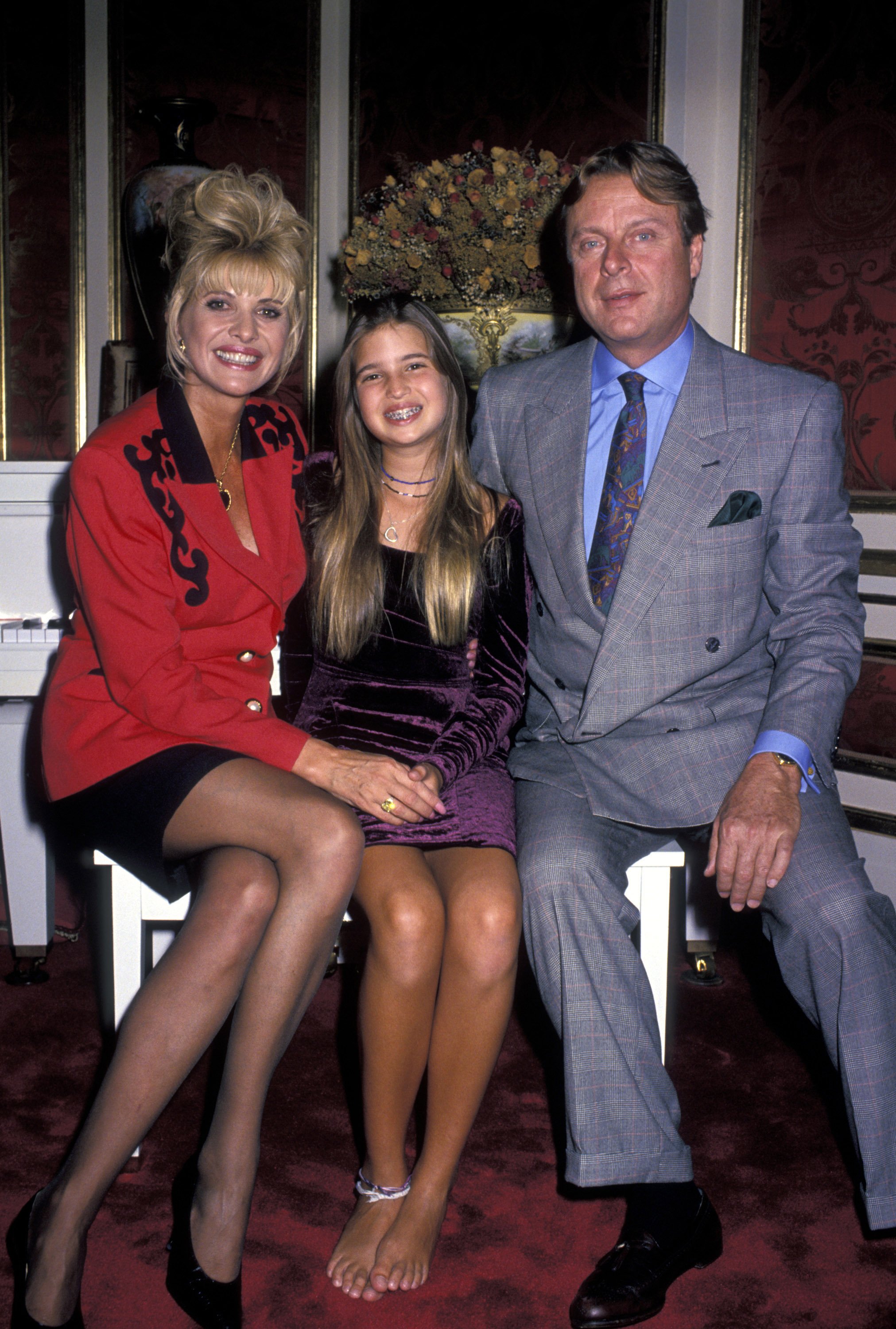 Ivana Trump pictured with her daughter Ivanka and Riccardo Mazzucchelli during Exclusive Photo Shoot with Ivana Trump at Ivana's townhouse on September 27, 1994 in New York City, New York.┃Source: Getty Images