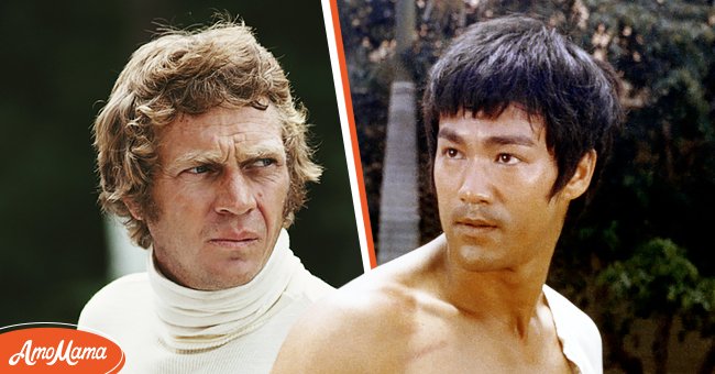 Pictures of actors Steve McQueen and Bruce Lee | Photo: Getty Images