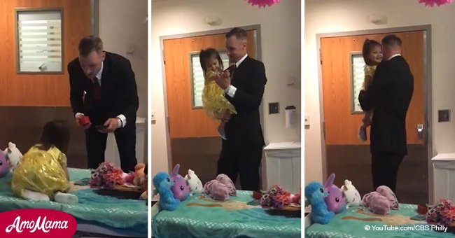 Dad shares heartbreaking dance with gravely ill 2-year-old daughter in hospital room