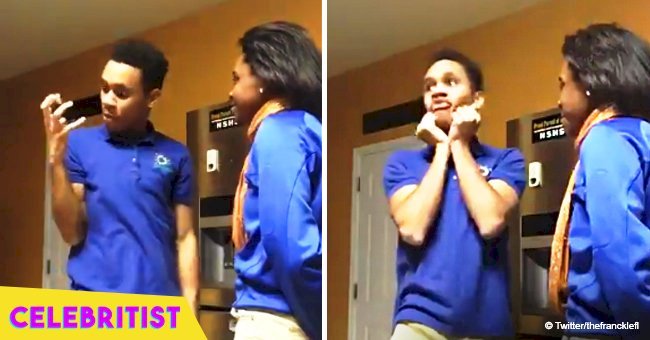 Two siblings having a silent dance battle in their kitchen went viral