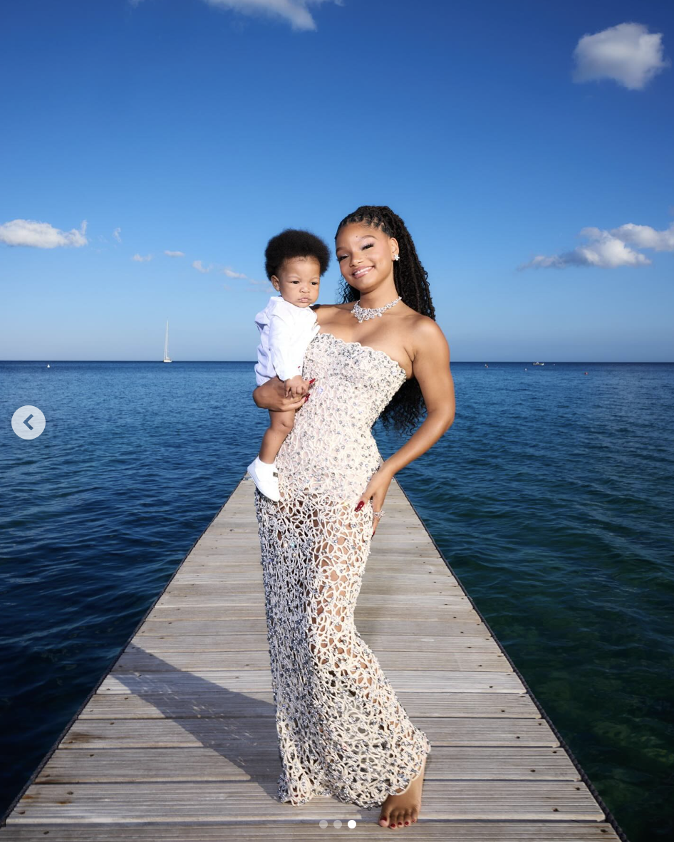 Halle Bailey with her son Halo, as seen in a post dated July 3, 2024 | Source: Instagram/hallebailey