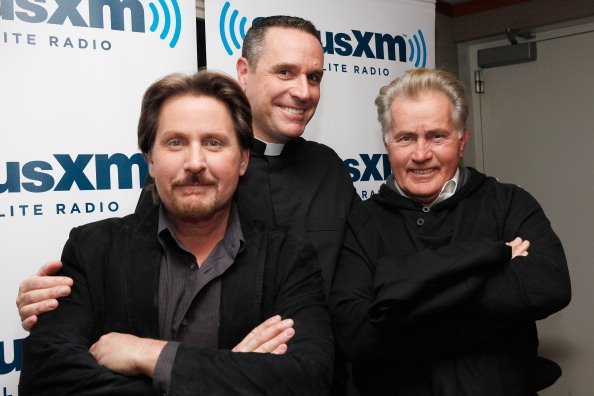 Emilio Estevez and Martin Sheen at the SiriusXM Studio on May 8, 2012 in New York City. | Source: Getty Images