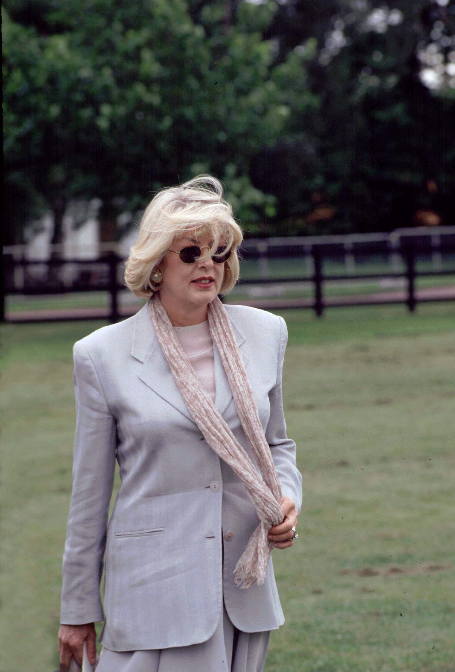 Lady Dale Tryon at a polo match at Smiths Lawn, Windsor on June 4, 1995 | Source: Getty Images