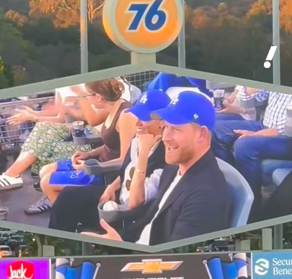 Meghan Markle and Prince Harry smiling in their seats once they realize they've been spotted on the Jumbotron, posted on October 29, 2025. | Source: TikTok/@yahoosports