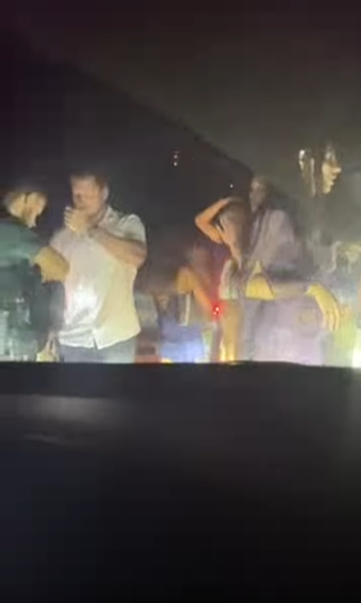 Police officer in Ibiza search guests a private villa event hosted by Spanish actor-singer Aron Piper,  from a video post dated August 13, 2025 | Source: Facebook/elEconomista.es