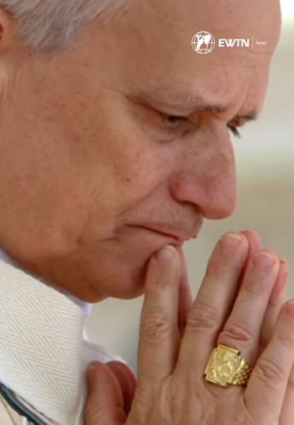 Pope Leo XIV shows emotion after receiving the Fisherman's Ring, dated May 18, 2025 | Source: Instagram/catholicnewsagency