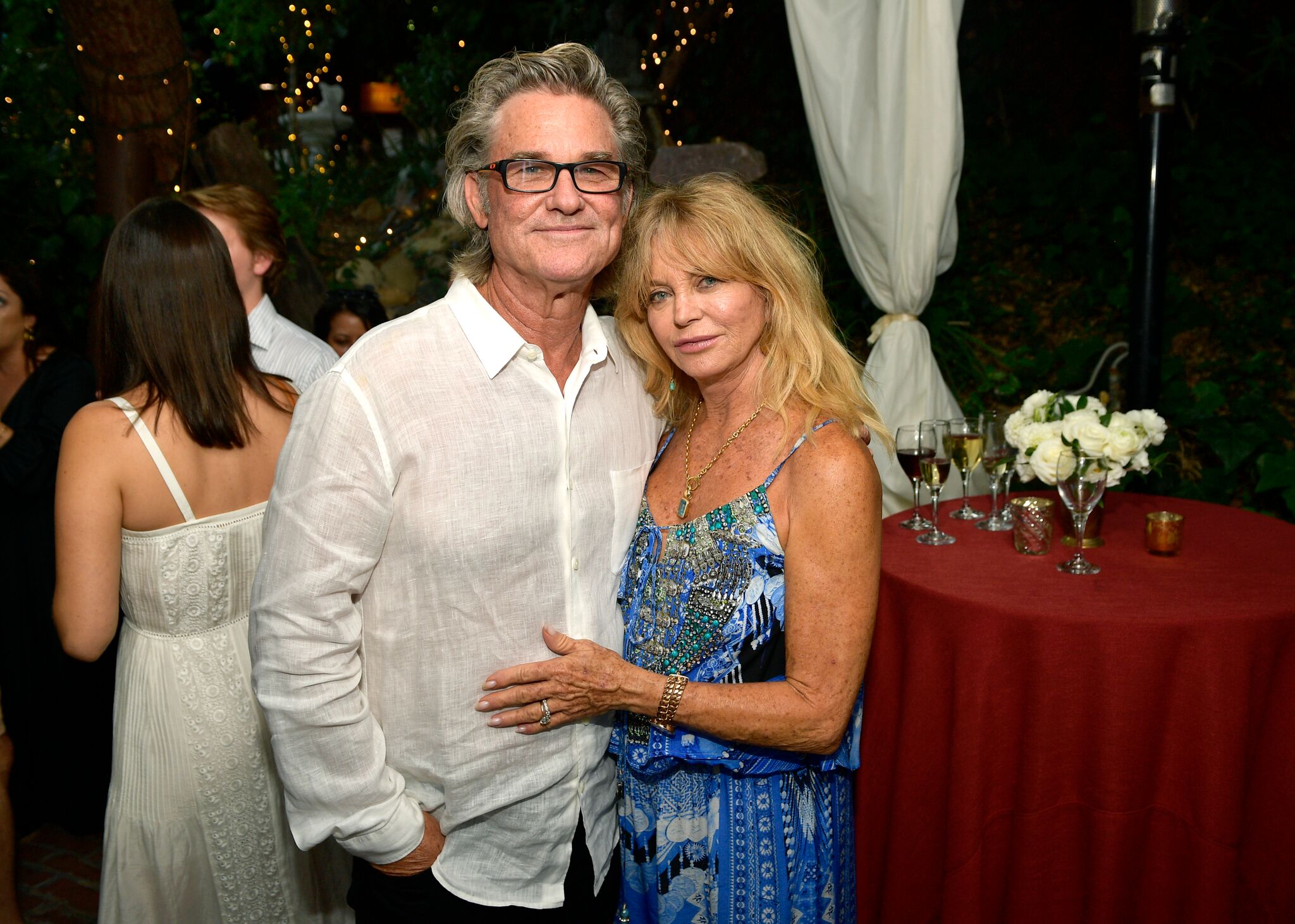 Kurt Russell and Goldie Hawn attend the "Wild Wild Country" Filmmaker Toast at Inn of the Seventh Ray | Getty Images