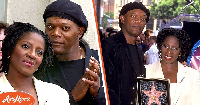 Samuel L. Jackson with his wife LaTanya before the unveiling of his star on the Hollywood Walk of Fame, 16 June 2000 [left]. Samuel L. Jackson and LaTanya Richardson during Samuel L. Jackson Honored with a Star on the Hollywood Walk of Fame at Hollywood Boulevard [right]. | Photo: Getty Images