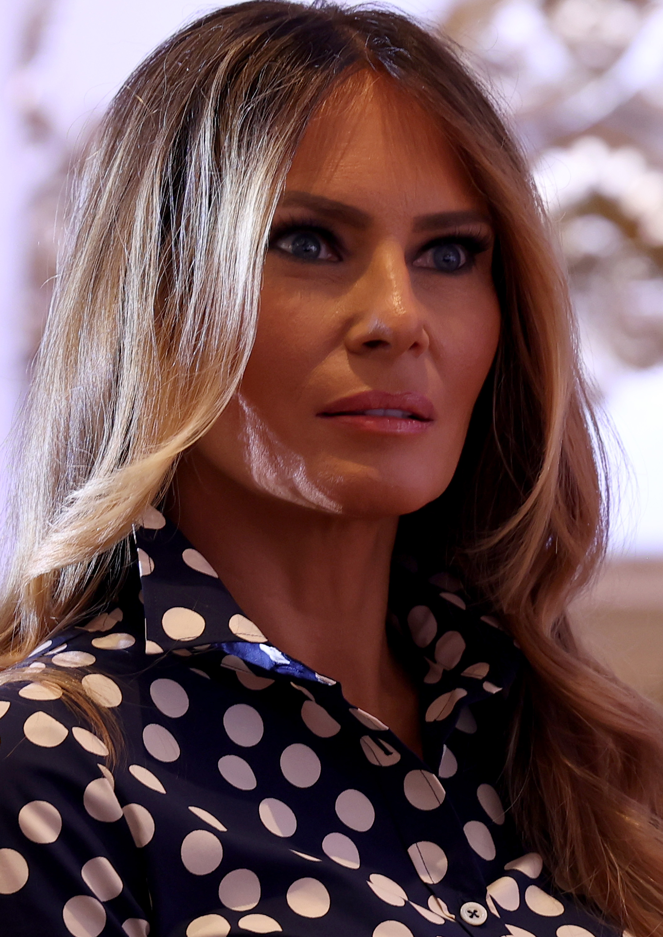 Photographed more than two decades after her early modeling years, Trump still displays many of the facial characteristics visible in older images. The photo serves as another comparison point in examining how her appearance evolved over time. | Source: Getty Images