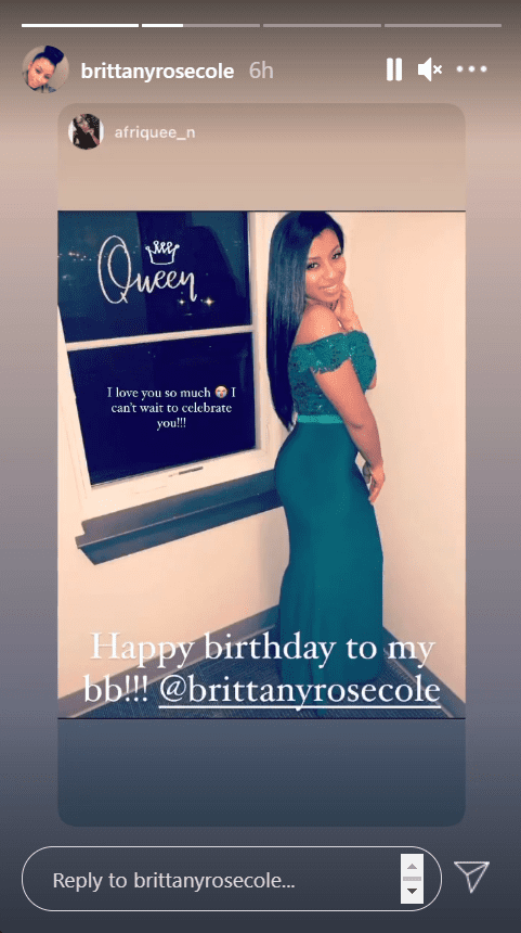 BernNadette Stanis's daughter Brittany shares a picture-repost in celebration of her 26th birthday. | Photo: Instagram/brittanyrosecole