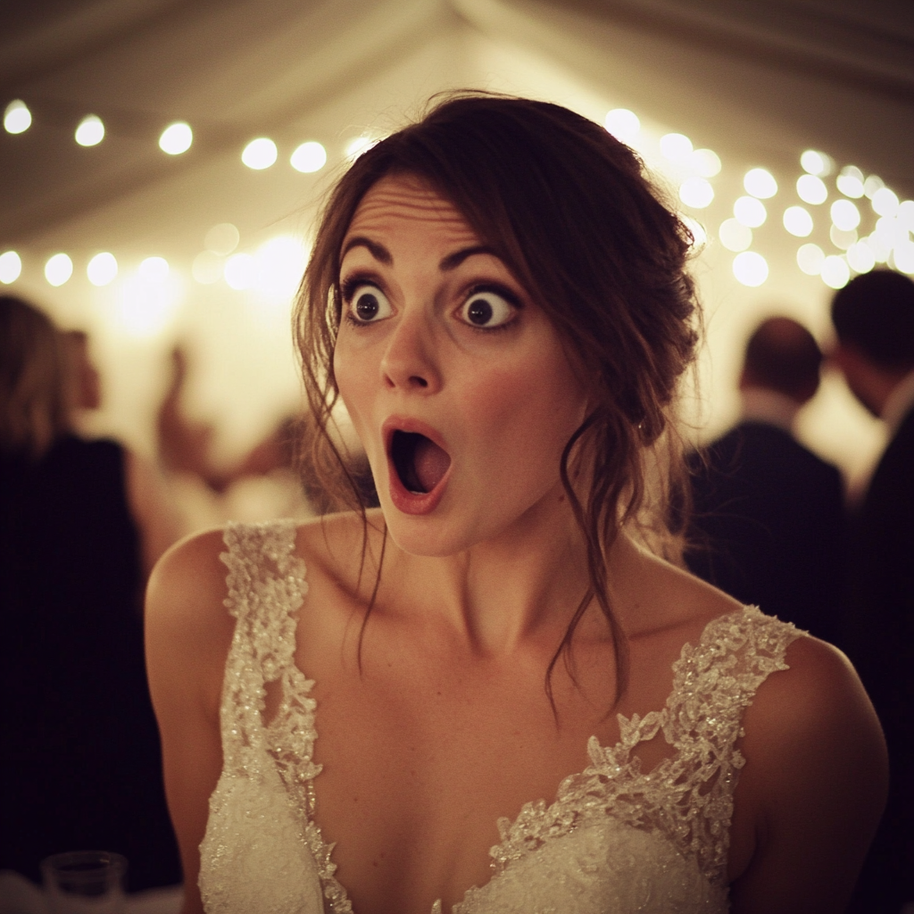 A shocked bride | Source: Midjourney