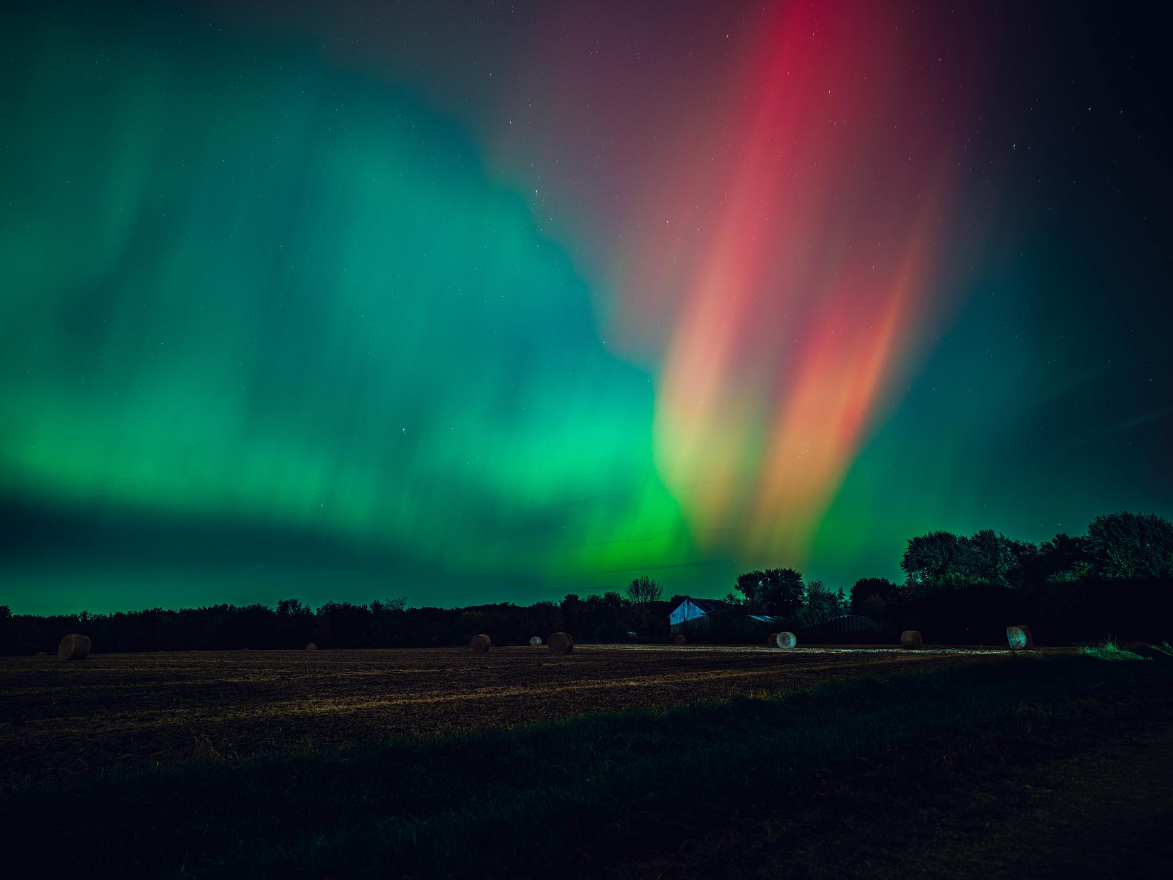 The Northern Lights seen over Wisconsin in 2024. | Source: Getty Images