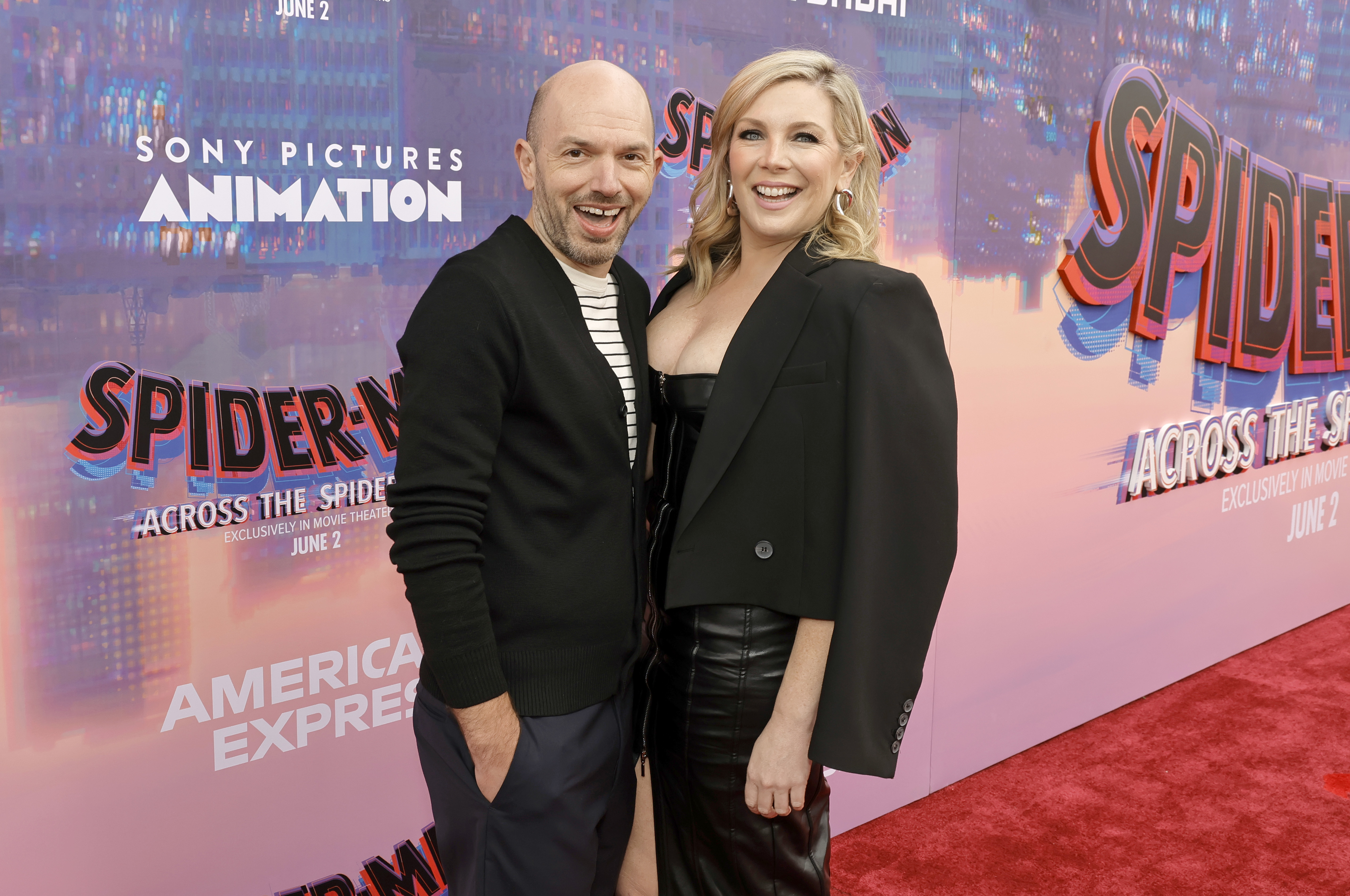 Paul Scheer and June Diane Raphael at the premiere of "Spider-Man: Across The Spider-Verse" on May 30, 2023 in Los Angeles. | Source: Getty Images