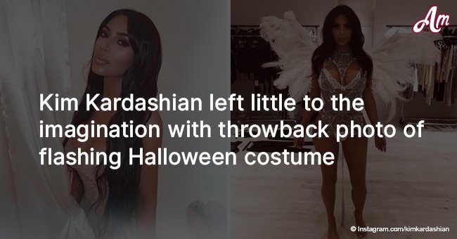 Kim Kardashian left little to the imagination with throwback photo of flashing Halloween costume