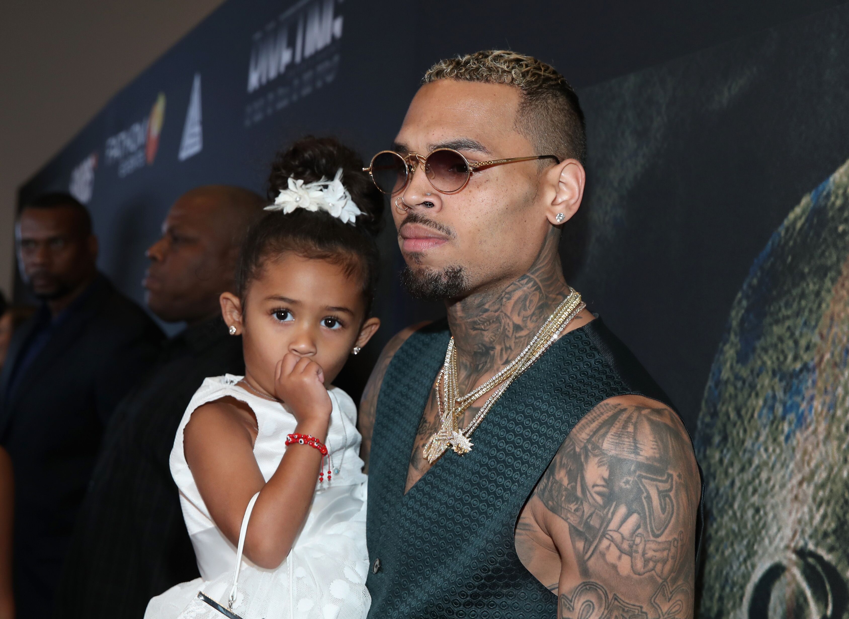 Rapper Chris Brown and daughter Royalty/ Source: Getty Images
