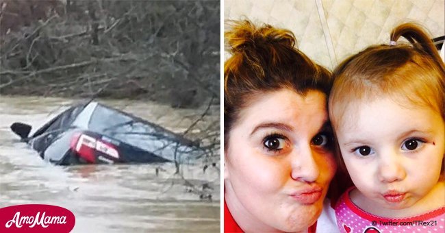 Mom and baby trapped inside sinking car saved by quick-thinking police officer