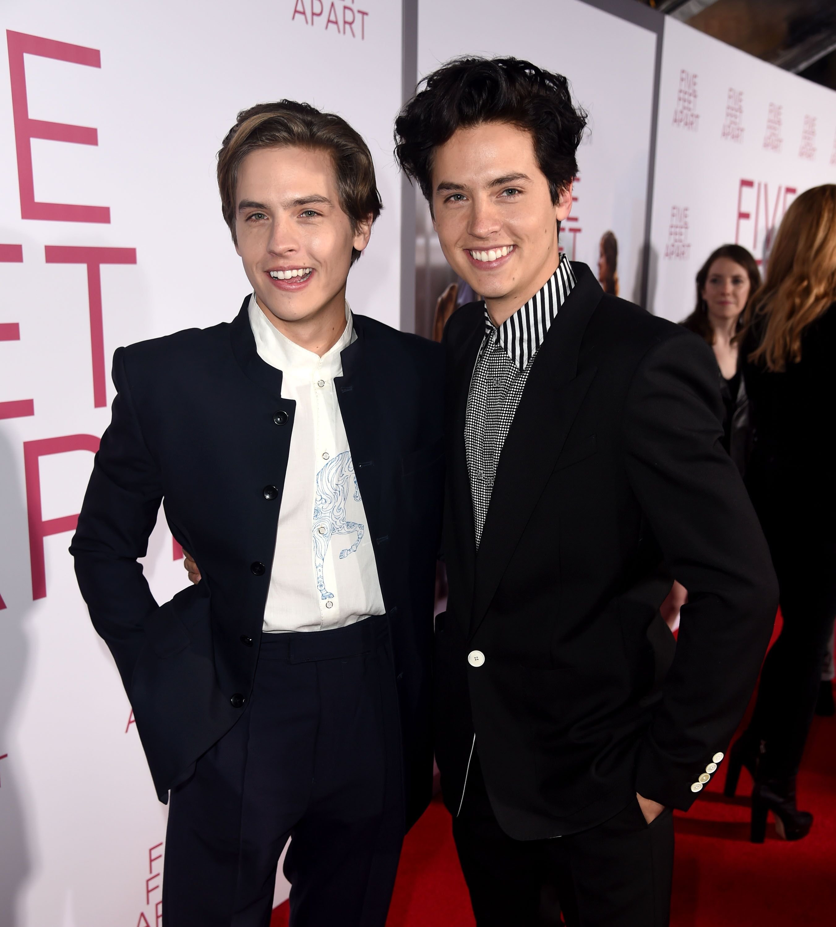 Dylan Sprouse (L) and Cole Sprouse arrive at the premiere of CBS Films' "Five Feet Apart" at the Fox Bruin Theatre. | Source: Getty Images