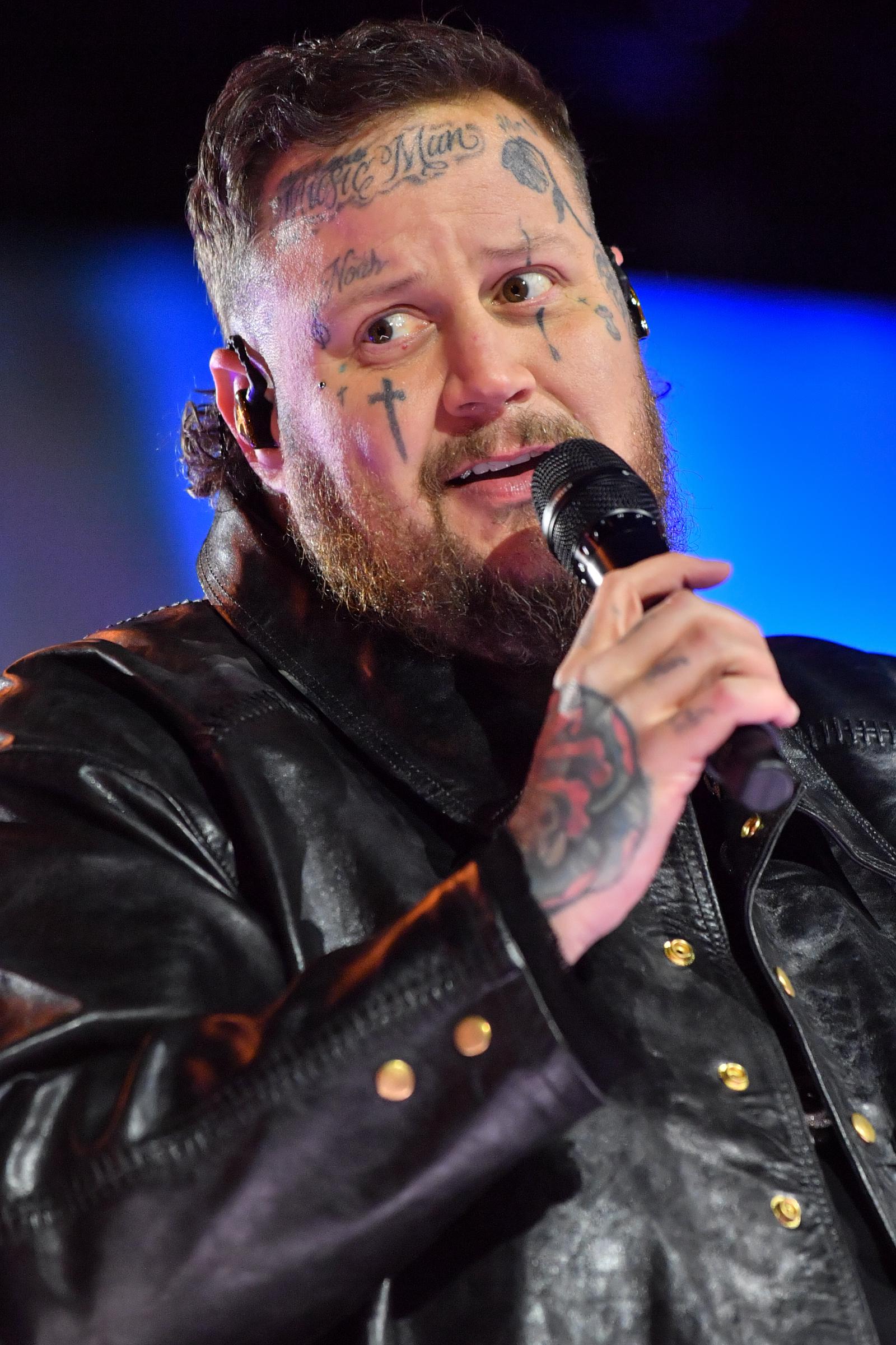 Jason "Jelly Roll" DeFord performs on stage during New Year's Eve Live Nashville's Big Bash at Bicentennial Capitol Mall State Park in Tennessee on December 31, 2024 | Source: Getty Images