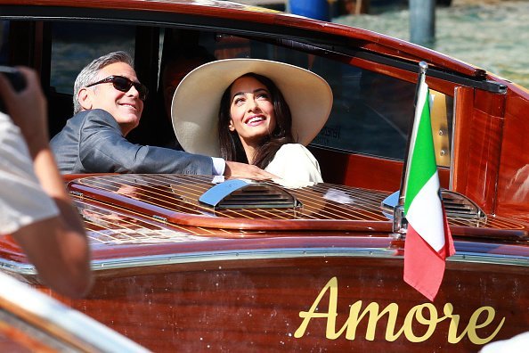 George Clooney and Amal Alamuddin sighted on the way to their civil wedding | Photo: Getty Images