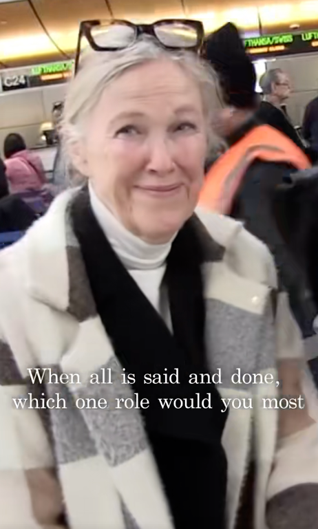 Catherine O'Hara as seen in a video posted on January 31, 2026 | Source: TikTok/@cultureapothecary