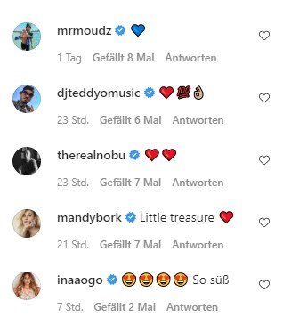 Einige der Kommentare unter Mario Götzes Foto mit seinem Sohn I Quelle: instagram.com/mariogotze Einige der Kommentare unter Mario Götzes Foto mit seinem Sohn I Quelle: instagram.com/mariogotze