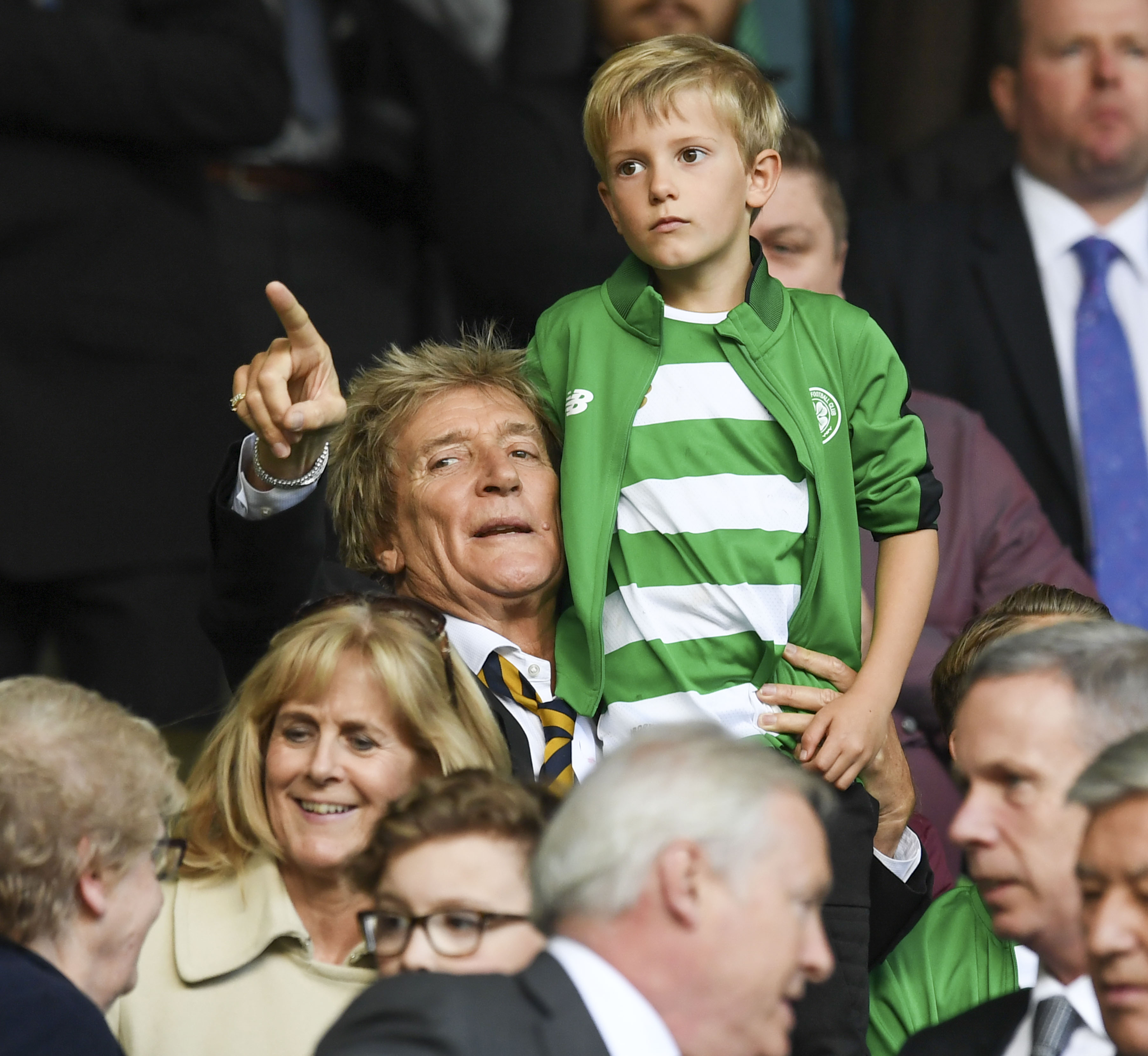 Rod and Aiden Stewart during the Ladbrokes Premiership match between Celtic and Hibernian in Glasgow, Scotland, on September 30, 2017. | Source: Getty Images
