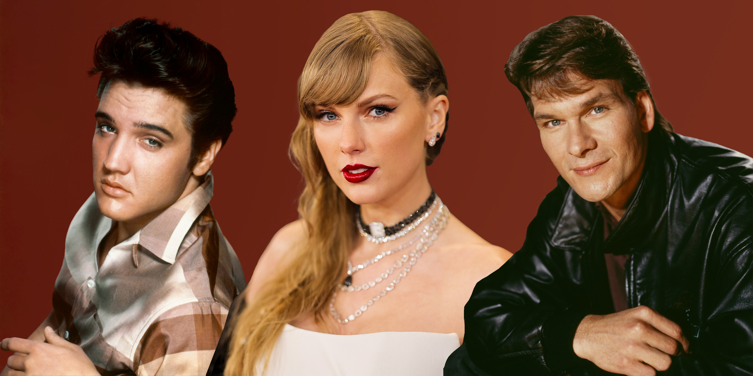 Elvis Presley | Taylor Swift | Patrick Swayze | Source: Getty Images
