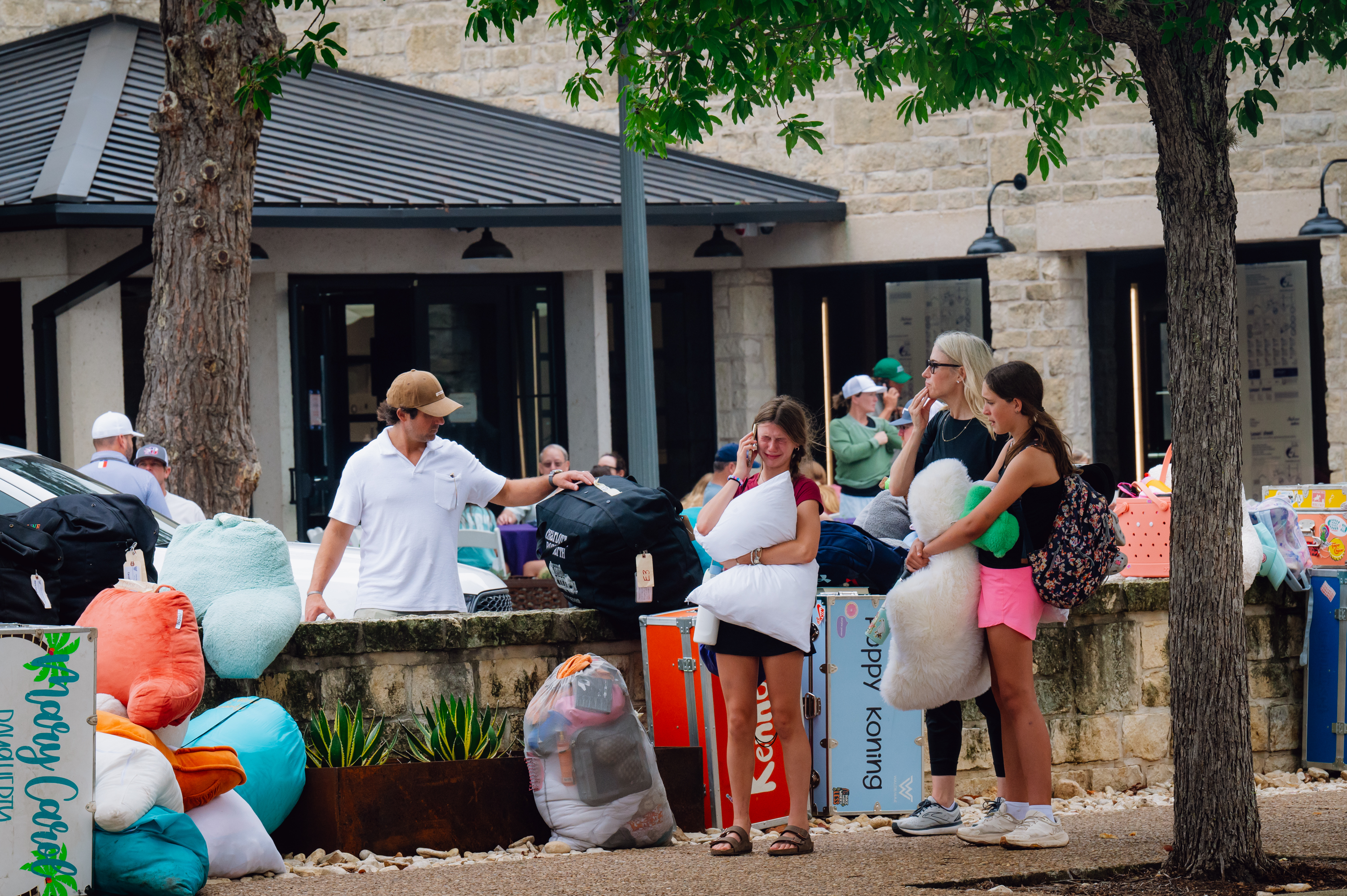 Volunteers and survivors gathered in a reunification center at Arcadia Theater in Kerrville, Texas on July 5, 2025. | Source: Getty Images