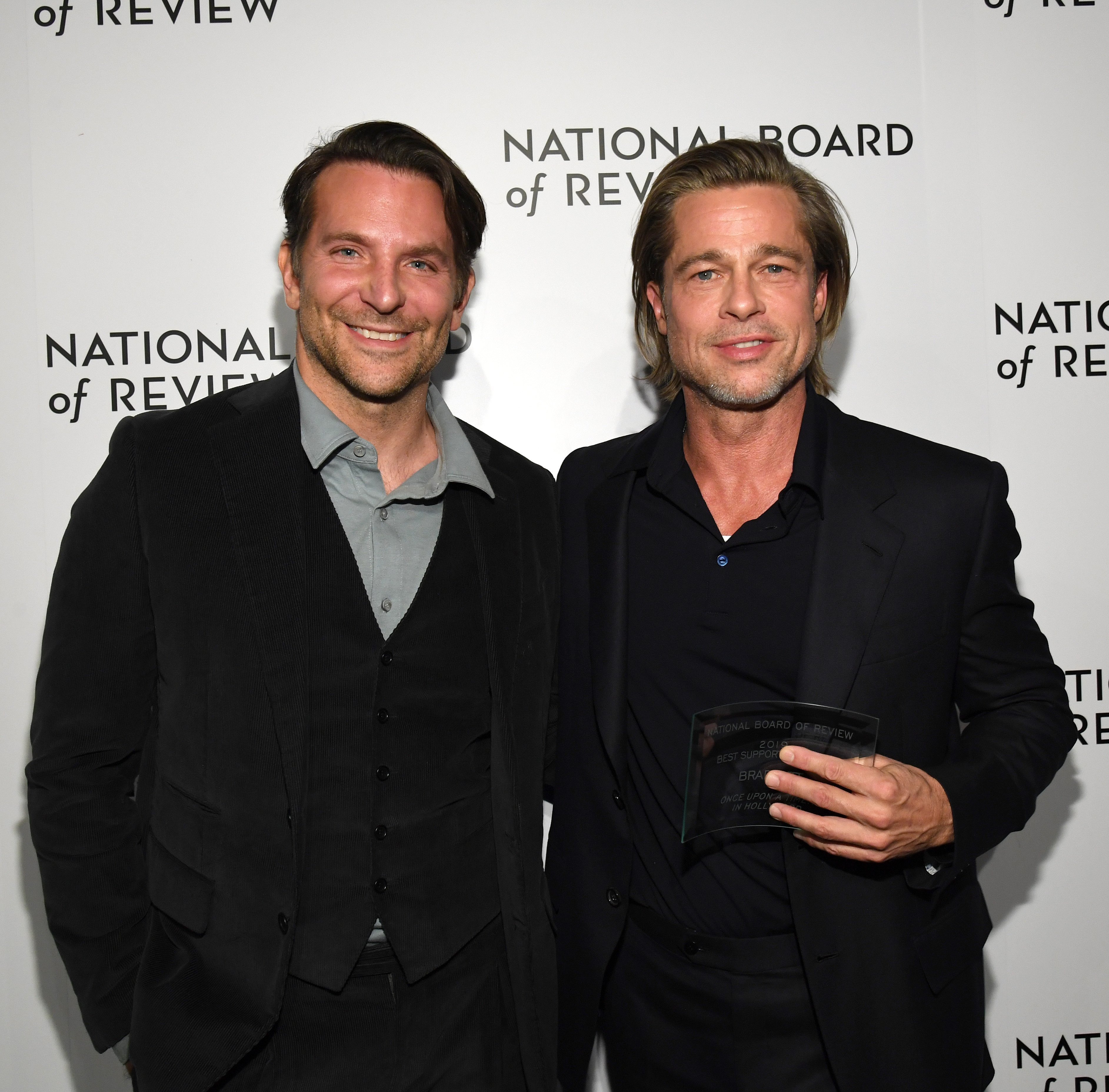 Bradley Cooper and Brad Pitt attend The National Board of Review Annual Awards Gala on January 08, 2020, in New York City. | Source: Getty Images.