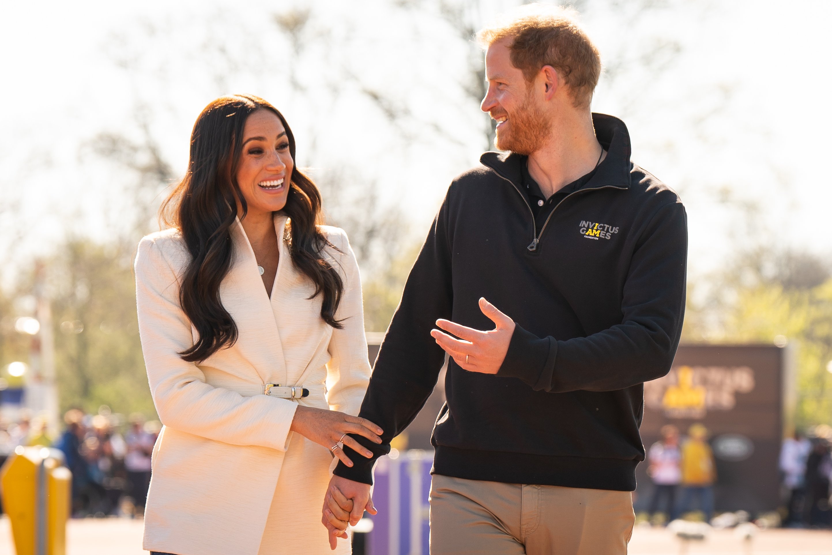 The Duke and Duchess of Sussex at the Invictus Games athletics events in the Athletics Park, at Zuiderpark the Hague, Netherlands. | Source: Getty Images