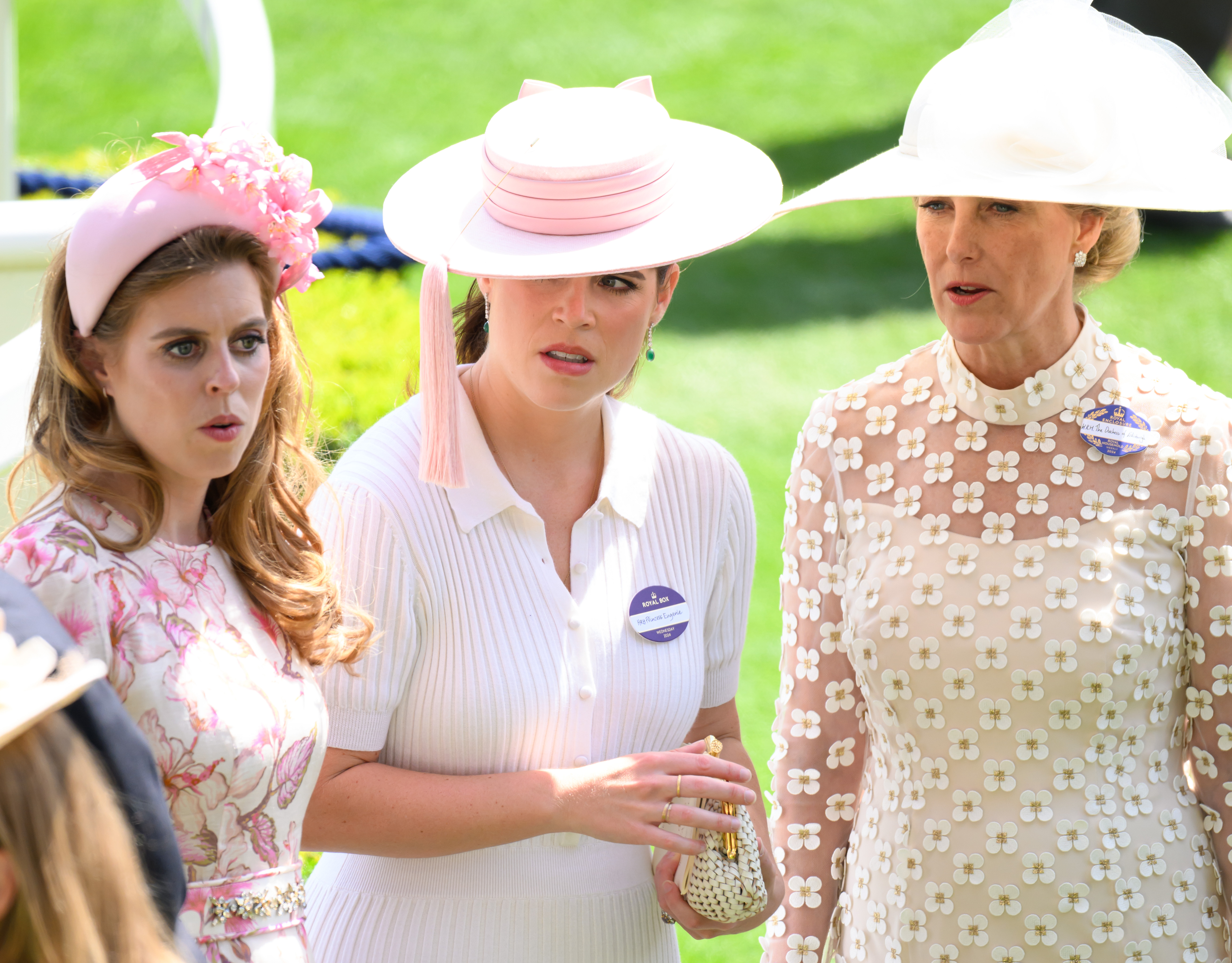 Princess Beatrice of York, Princess Eugenie of York, and Sophie, Duchess of Edinburgh, on Day 2 of Royal Ascot 2024 on June 19 in England. | Source: Getty Images