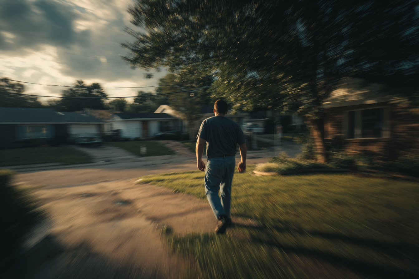 A man walking away | Source: Midjourney