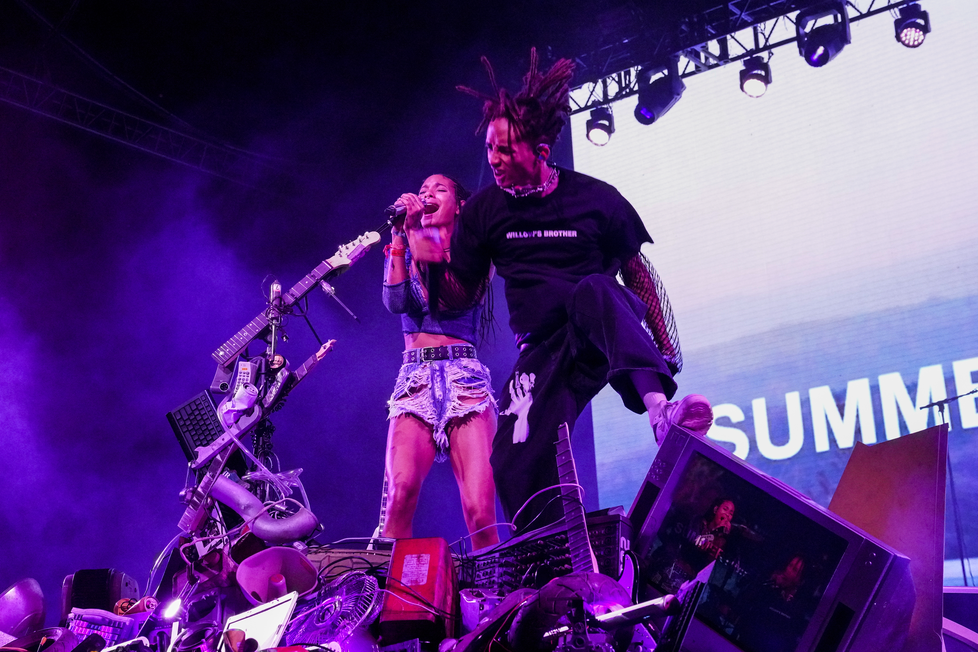 Willow Smith and Jaden Smith perform onstage at the 2023 Coachella Valley Music and Arts Festival on April 23, 2023, in Indio, California. | Source: Getty Images