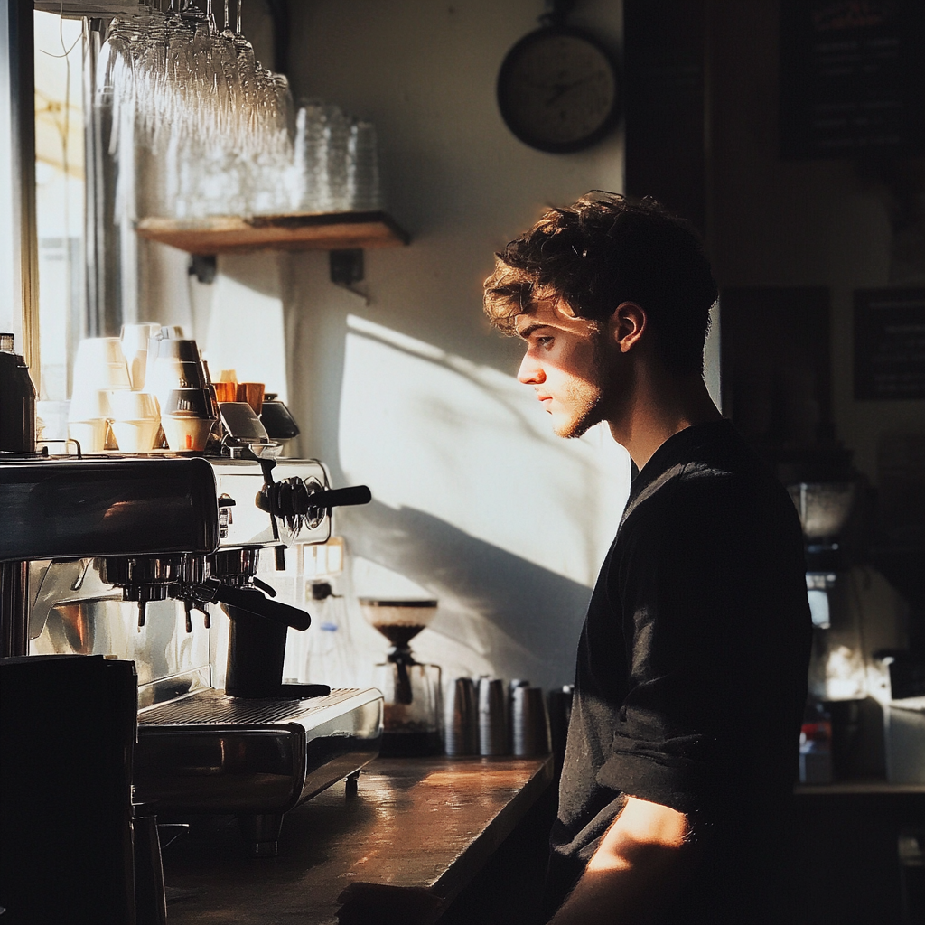 A young barista | Source: Midjourney