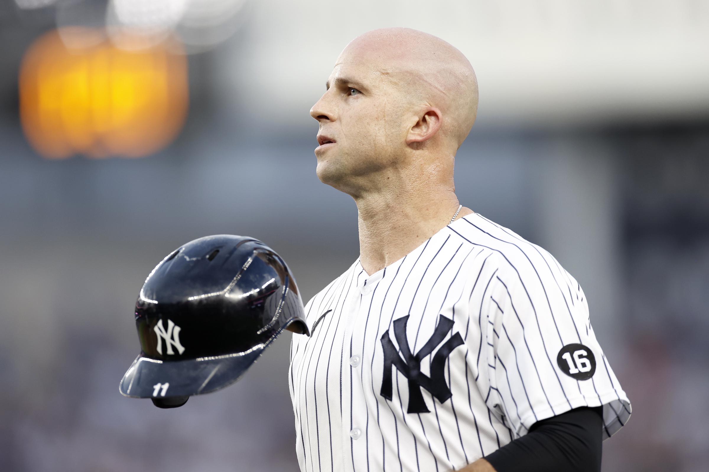 Brett Gardner #11 of the New York Yankees reacts during the second inning against the Boston Red Sox at Yankee Stadium on July 16, 2021, in the Bronx borough of New York City | Source: Getty Images