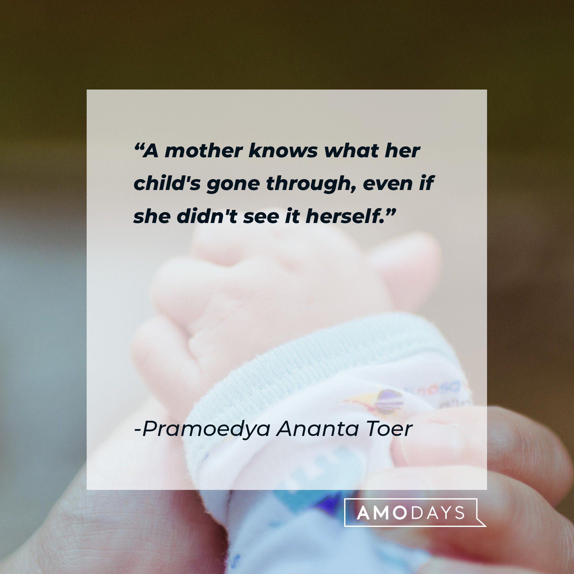 Pramoedya Ananta Toer's quote: "A mother knows what her child's gone through, even if she didn't see it herself." | Image: AmoDays