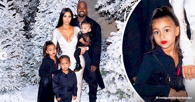 Kim Kardashian gets dragged for allowing 5-year-old North to wear lipstick in Christmas photos