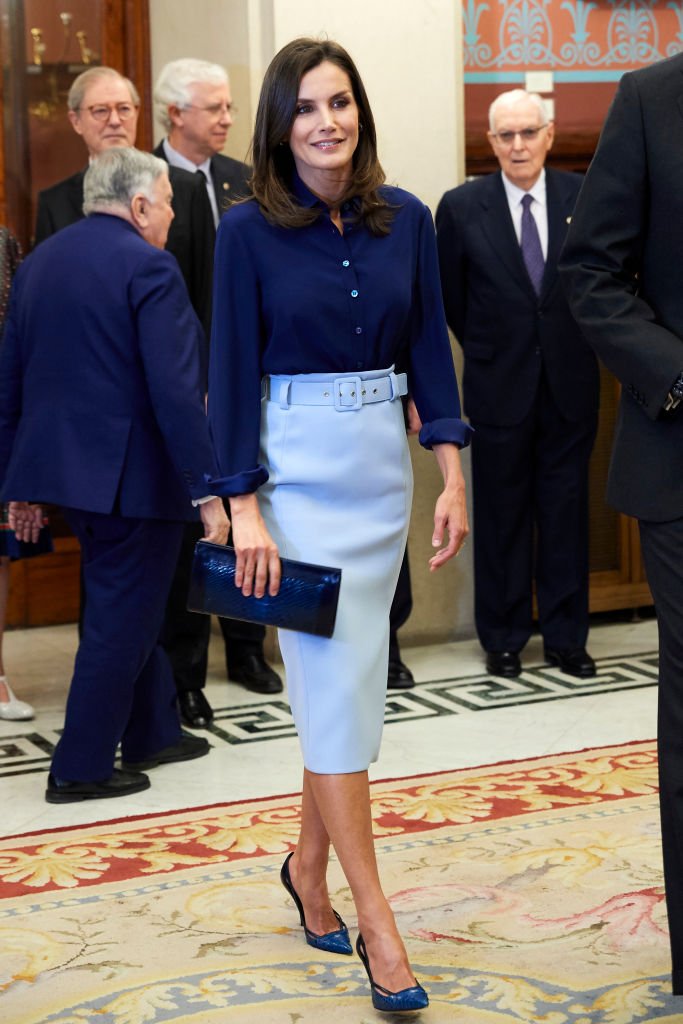 La reina Letizia de España en la Presidencia de la Plenaria de la Real Academia de la Lengua Española "RAE", el 13 de junio de 2019 en Madrid, España. | Imagen: Getty Images