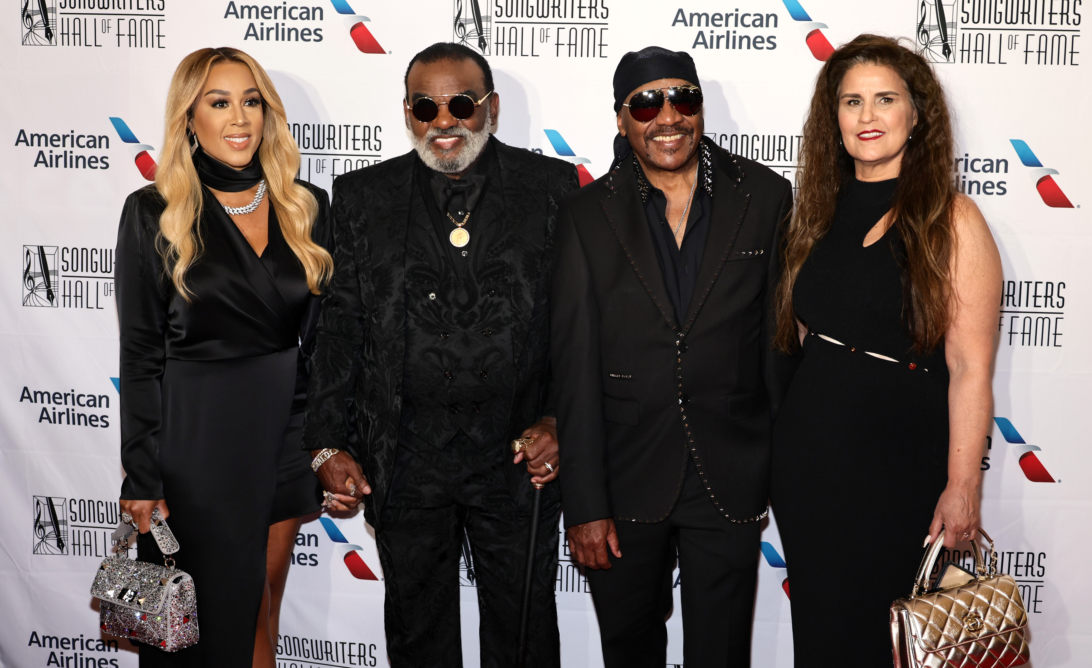 (L-R) Kandy Johnson Isley, Ron Isley, Ernie Isley, and Tracy Isley attend the Songwriters Hall of Fame 51st Annual Induction and Awards Gala at Marriott Marquis on June 16, 2022, in New York City. | Source: Getty Images