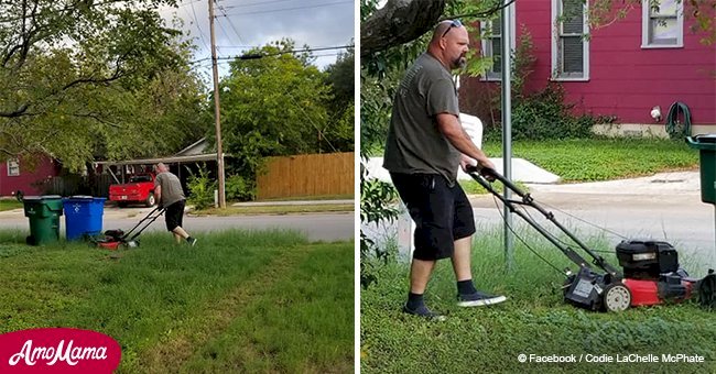 Man spotted cutting ex-wife’s lawn 28 years after getting divorced