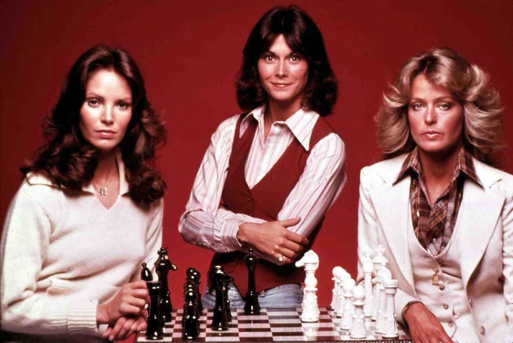 Jaclyn Smith, Kate Jackson, and Farrah Fawcett in an advert for "Charlie's Angels" | Photo: Getty Images