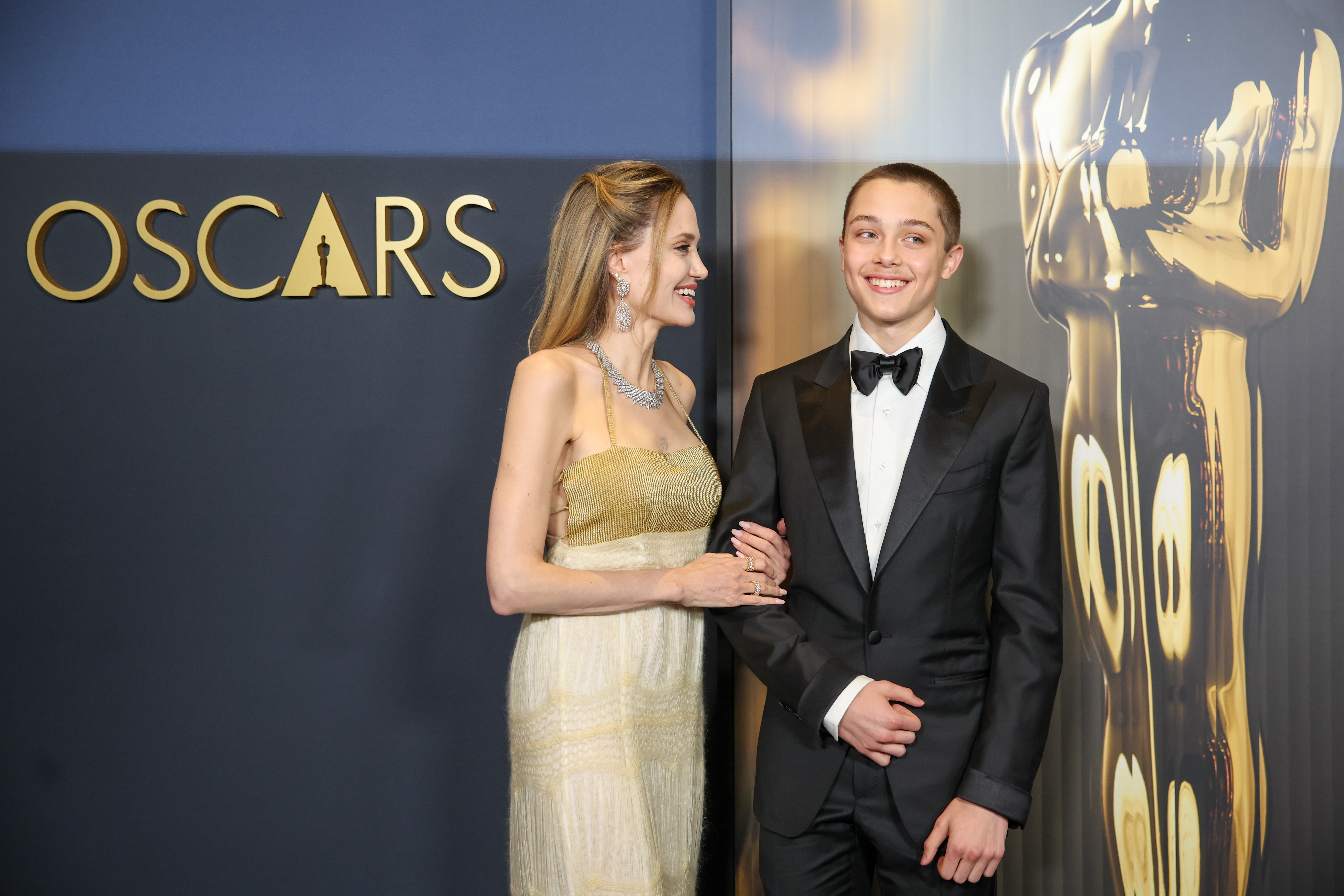 Angelina Jolie and Knox Jolie-Pitt at the 15th annual Governor's Awards in Los Angeles, California on November 17, 2024. | Source: Getty Images