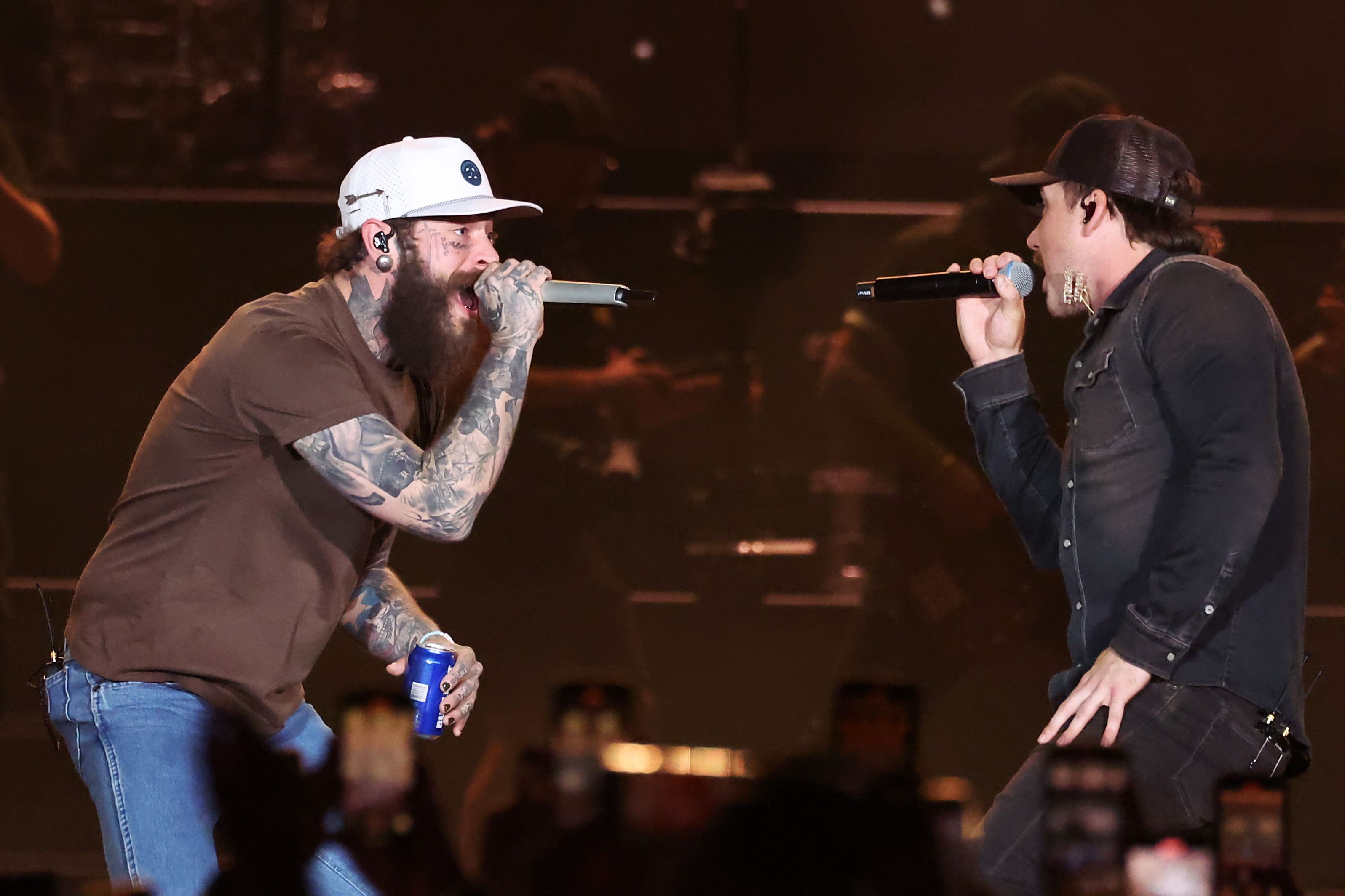 Post Malone and Morgan Wallen on April 28, 2024, in Indio, California | Source: Getty Images