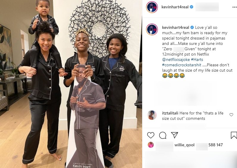 Kevin Hart's family cheers him on as he launches his new movie on Netflix. | Photo: Instagram/Kevinhart4real