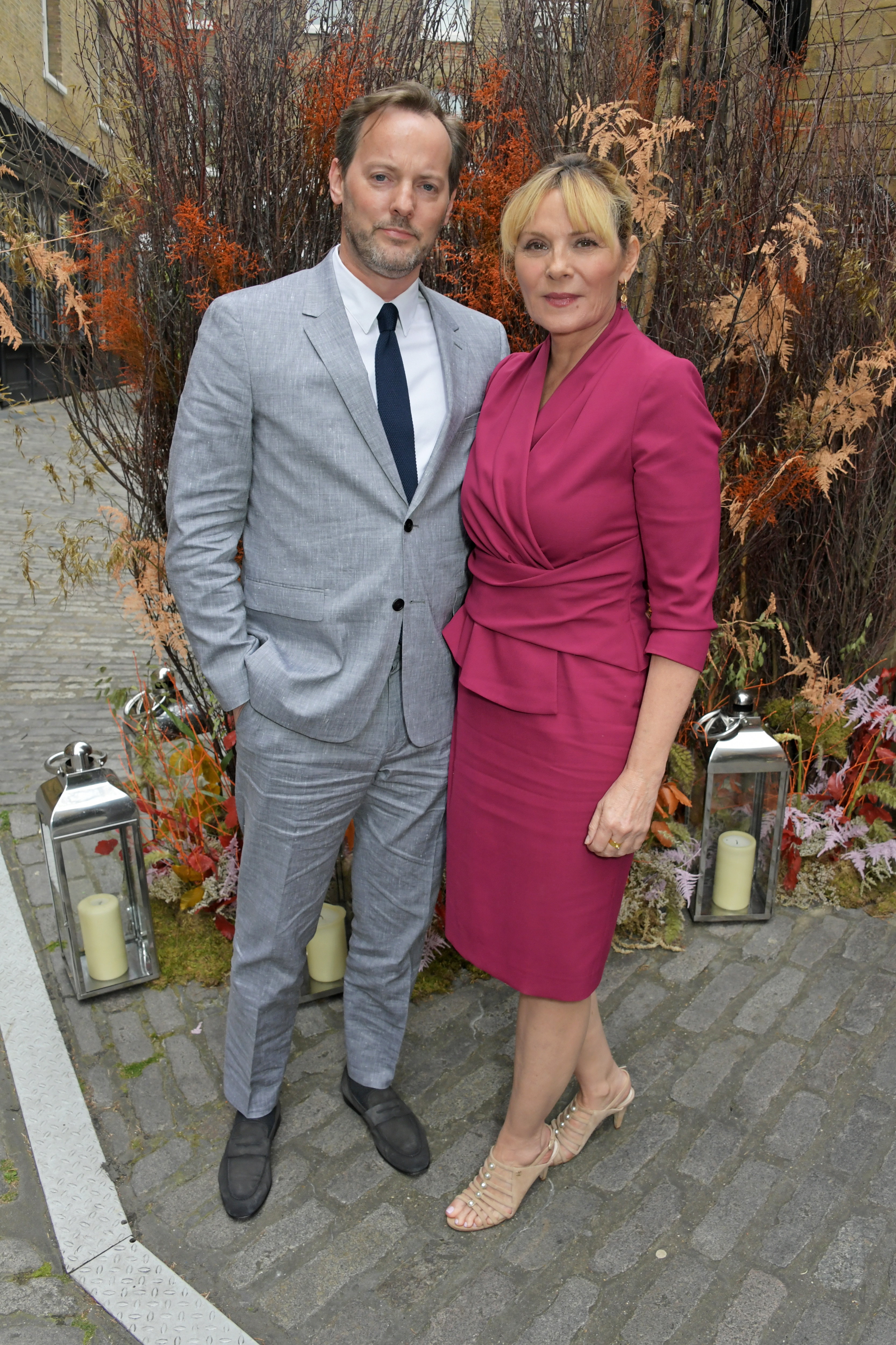 Russell Thomas and Kim Cattrall at the Midsummer Party for The Old Vic in London, England on June 23, 2019 | Source: Getty Images