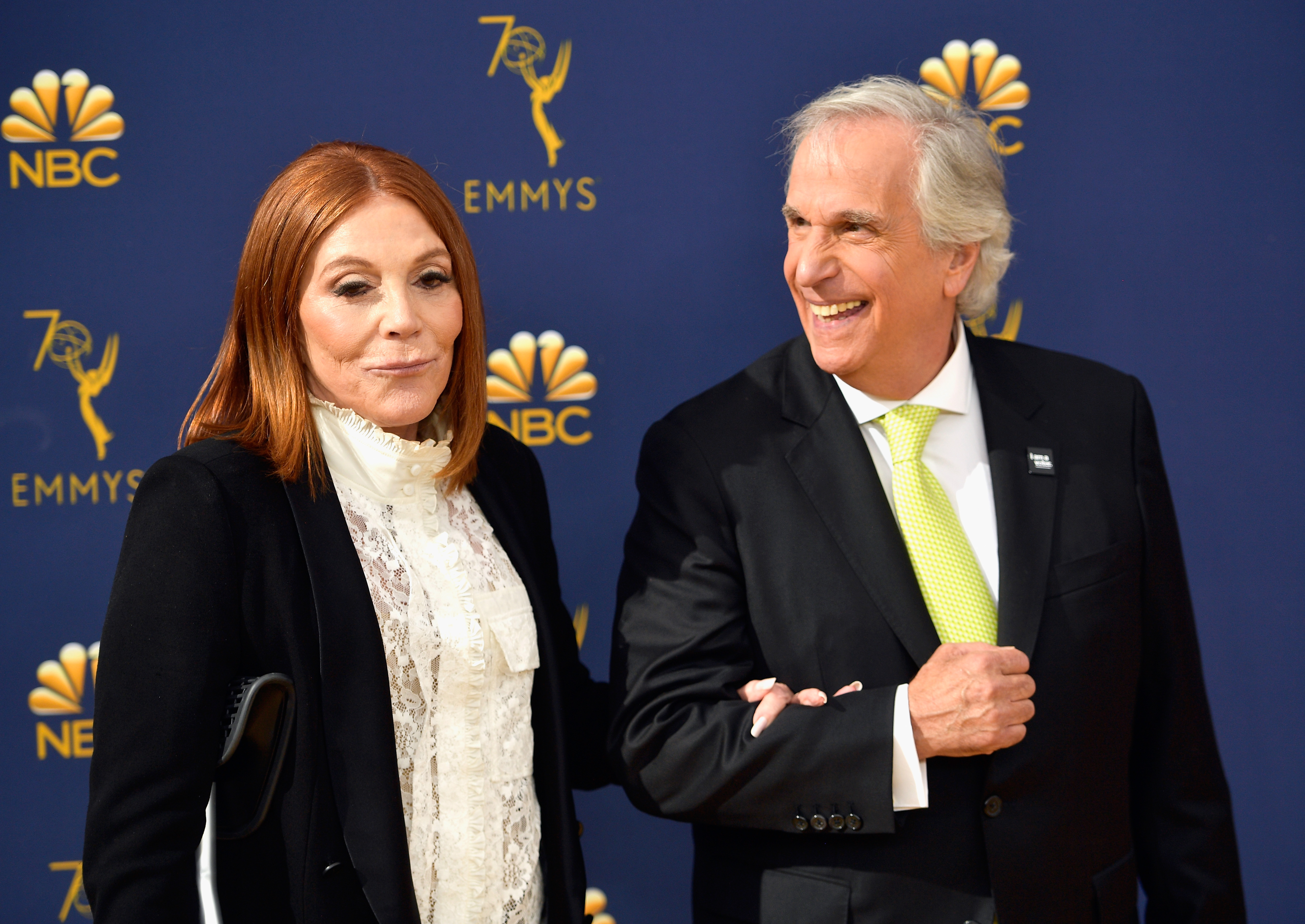Stacey Weitzman and Henry Winkler at the 70th Emmy Awards in Los Angeles, California on September 17, 2018 | Source: Getty Images